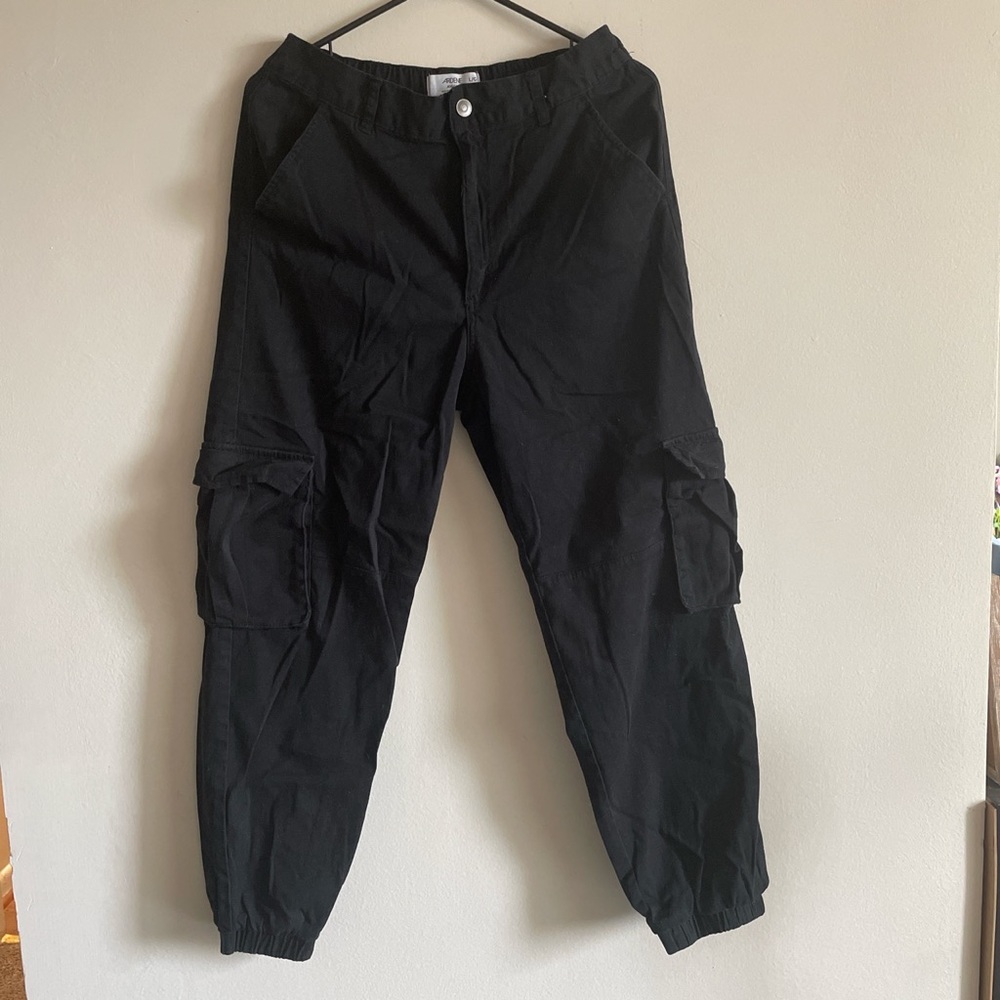 Black Cargos with Pockets